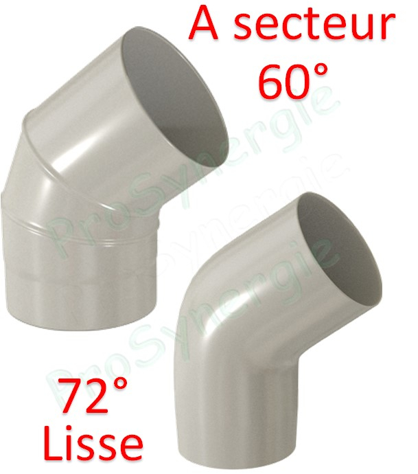 Coude 60° - Email Blanc Ø 153 mm