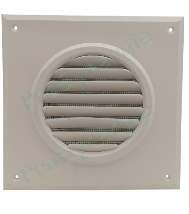 Kit d´entrée d´air obturable Blanc Ø 125mm pour poêle à bois et granulé