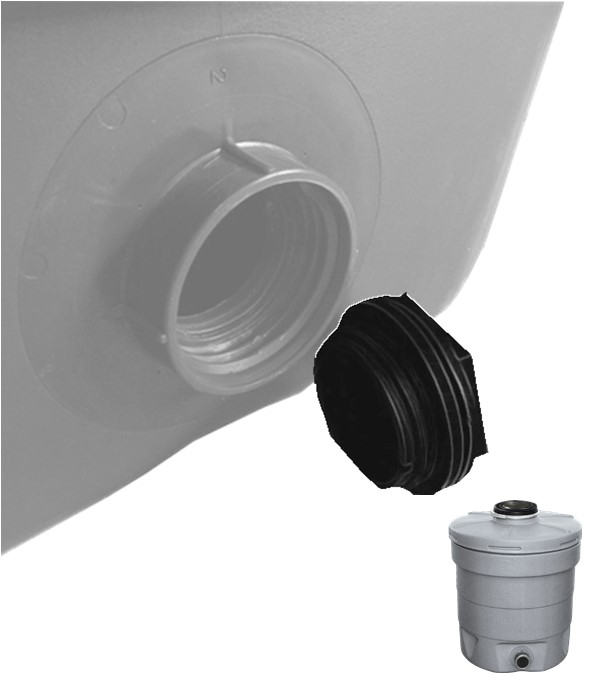 Cuve design aérienne polyéthylène de stockage d'eau potable type tonneau Aquatonne 350 à 1000 litres couleur grise ou bleue (500 litres)