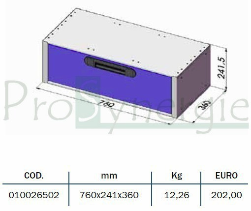 Bloc à tiroirs moyen avec tiroir h=24cm