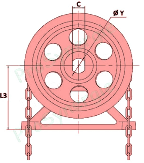 VOLANT A CHAINE+ADAPTATEUR VGBI DN50-150 