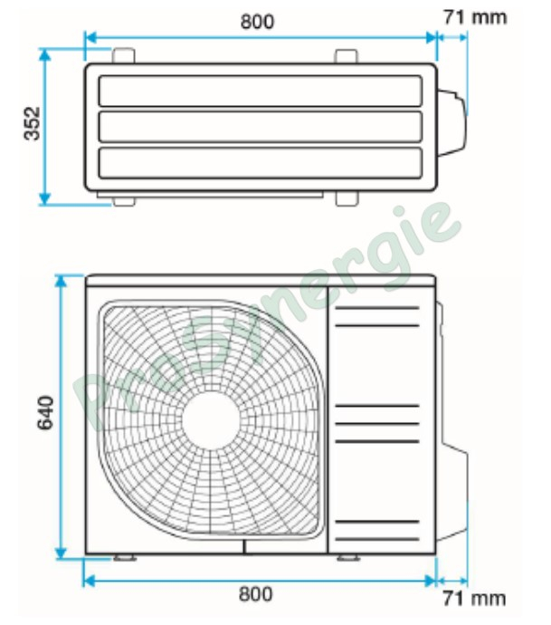 Unité extérieure pour pompe à chaleur Air-Air T.One AquaAIR 08 R32