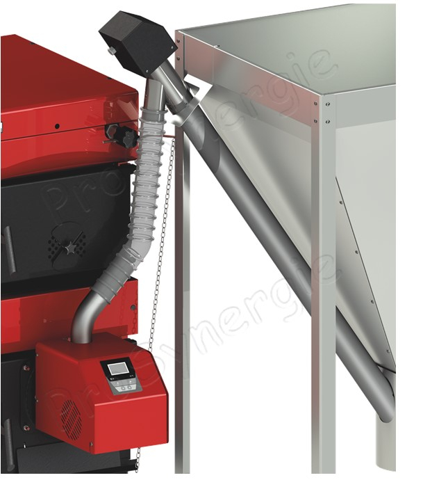 Kit Brûleur granulés ''Confort'' 25 KW (extension pour chaudière Burnit type WBS) + Vis d'alimentation 1.5 mètres et silo de stockage 300 litres