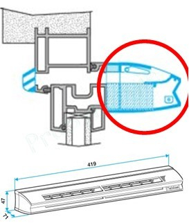 Entrée d´air hygroréglable EHL - 39dB - Acoustique ++