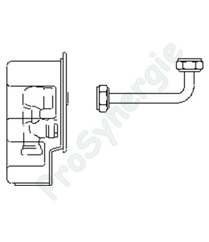 Boite encastré Multimodule avec vanne (bitube/monotube) et tubulure pour radiateur - eurocône Ø MF 3/4''
