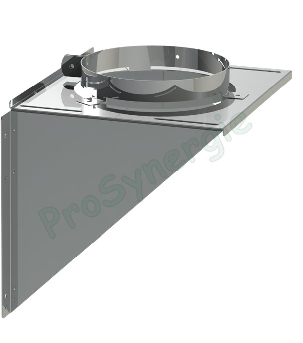 Support mural pour conduit de fumée  Ø ext 130 mm laqué Noir (RAL9005)