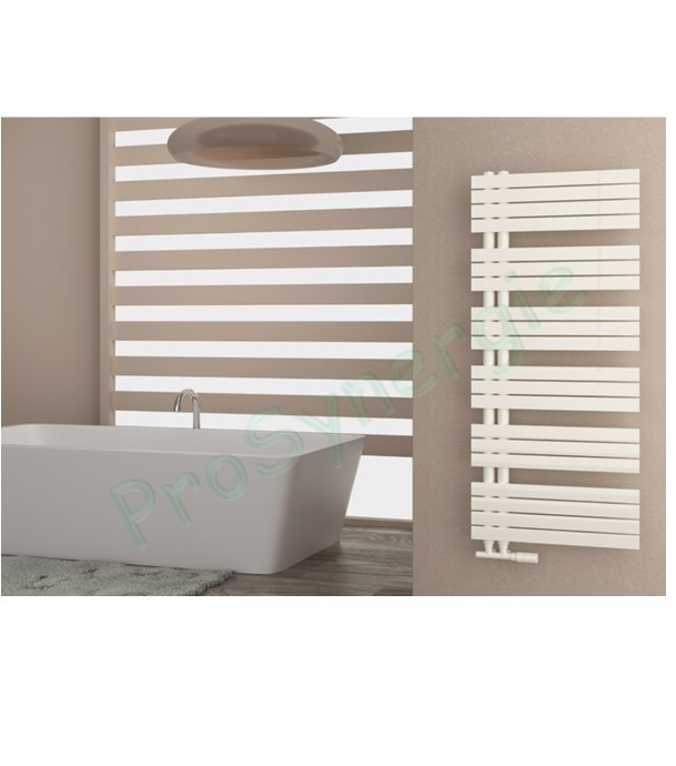 Wela - Sèche serviette (RAL 9010) chauffage central HxL = 976x550mm - Puissance = 461W