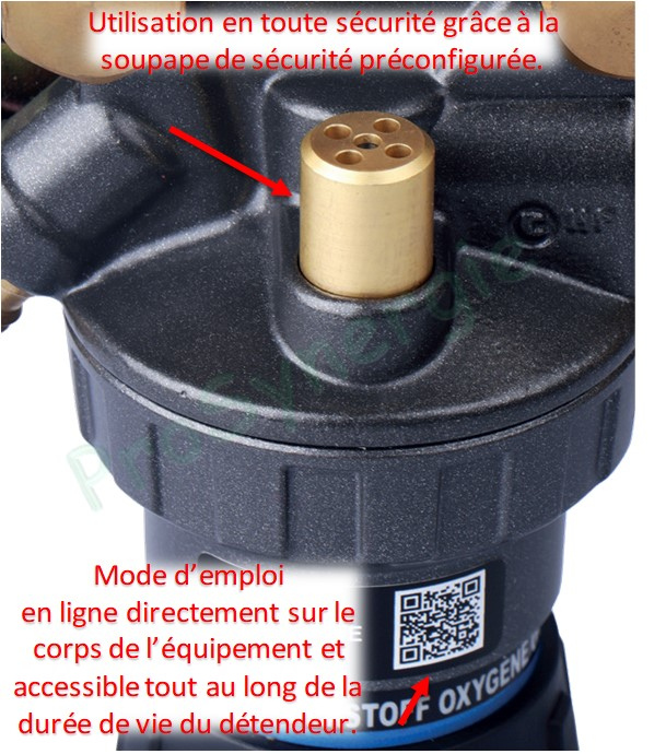 Détendeur Débitlitre Blindé ProTec - Argon / CO2 - 200 bar / 0 - 24 L/min