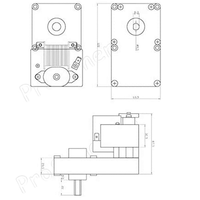 Motoréducteur vis sans fin - Mellor Electrics modèle FBT3 Starot 26 - 230v 50hz