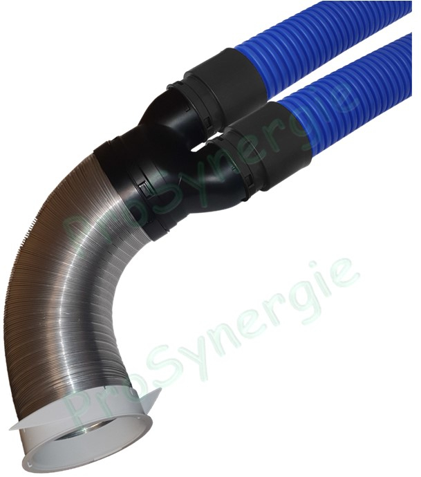 Manchette trident Ø 125 - Raccord souple - Raccordement 2 x Optiflex Ø 90 mm (Flexigaine)