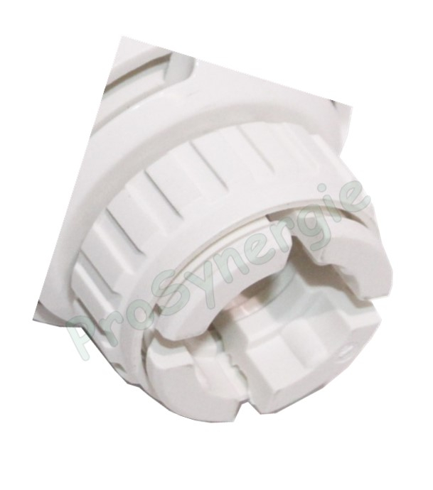 Tête thermostatique avec anneau déco UNI LD blanc (à griffes) couleur chromé