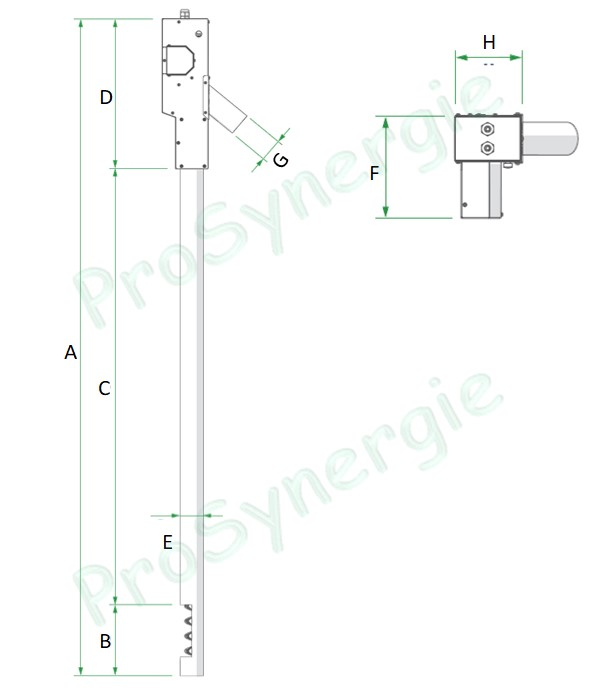 Vis sans fin motorisée tube acier Øext. 60mm longueur totale 1,76 mètres (tube de livraison Ø 60mm) - pour transfert alimentation de Brûleur à granulés B-MAX 30 à 90KW