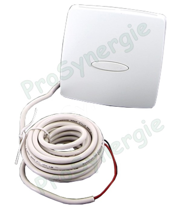 Sonde de température extérieure filaire (3 mètres de câble) dans un boitier extérieur en applique  Sensor 3M 10K SBX W  pour régulation Watts climatique - Climatic Control H&C