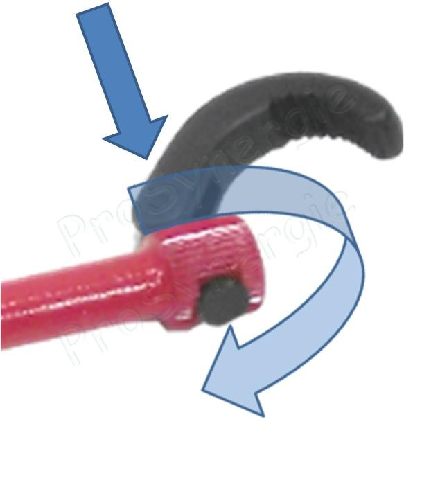Clé lavabo Sanicrom® à machoire réversible