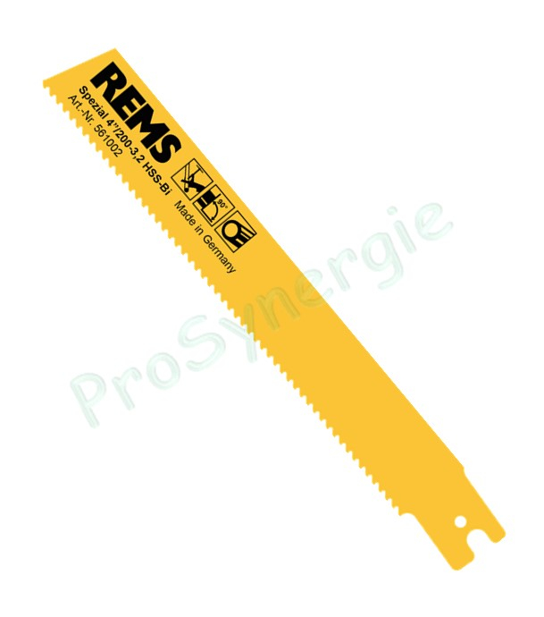 Lot de 5 lames de Scies Sabre Epaisse et rigides pour sciage à 90° - Tube 4´´ ou lg 200 mm - Denture 3,2 mm