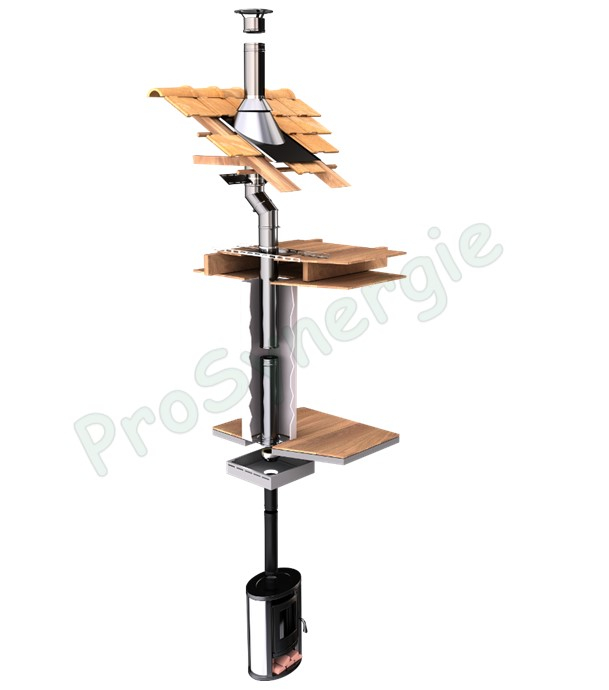 Tuyau Longueur 0,5 mètre (450 mm utile) Isolé Duoten Int./Ext. = Inox 316 / 304 - Øint/ext 250/300 mm