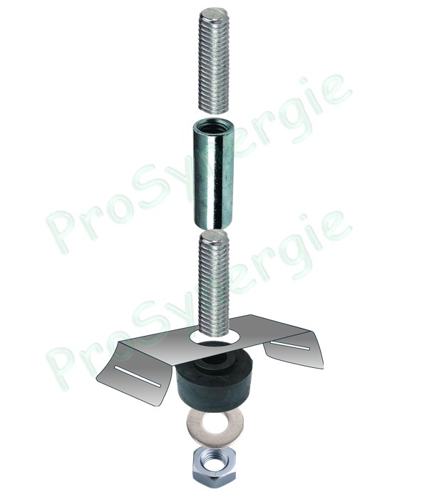 Lot de 50 plots anti-vibratiles en caoutchouc