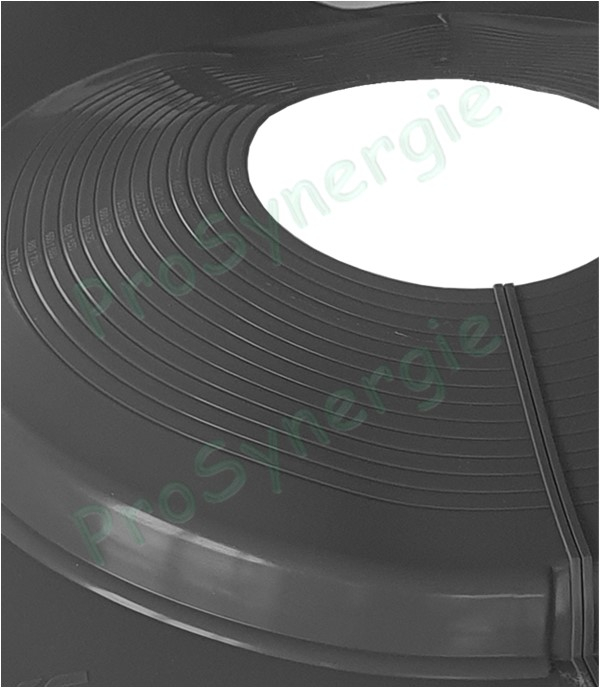 Etanchéité souple SolFlexe EPDM Noir (115 °C maxi) n°10 Ø 350 à 760 mm - Ouverture latérale possible et embase carrée