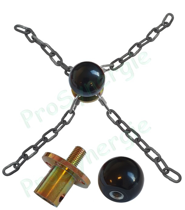Tête acier à chaîne pour Rotoflex Ø 18 mm - pour débistrage (vendu sans chaîne)
