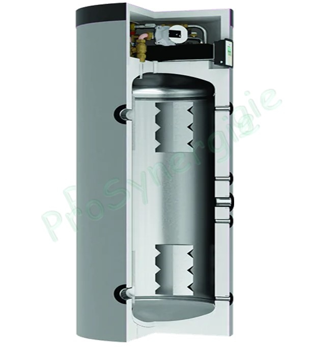 Pack solaire complet pour préparateur Eau chaude sanitaire (instantanée par échangeur à plaques) et chauffage Capacité 500L comprenant 4 capteurs solaires avec kit de fixation inclus pour toiture tuiles