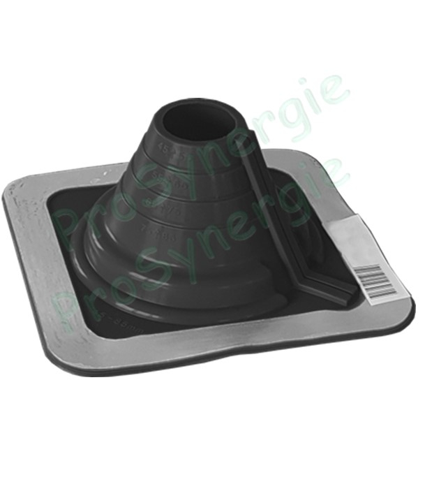 Etanchéité souple SolFlexe EPDM Noir (115 °C maxi) n°2 Ø 45 à 85 mm - Ouverture latérale possible et embase carrée