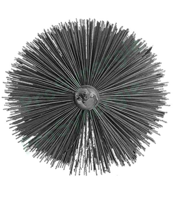 Goupillon à couder Brosse Ronde - Fil Acier 0,25 - Ø 20 à 50 mm - Lg garnissage 200 - Fil de tige 4 - Lg de tige 50 cm