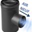 Kit raccordement plafond Pellet concentrique Ø 80/125 mm sur conduit isolé type Poujoulat Ø 280mm (rajouter flexible)