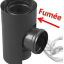 Kit raccordement plafond Pellet concentrique Ø 80/125 mm sur conduit isolé type Poujoulat Ø 280mm (rajouter flexible)