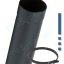 Ensemble poêle à bois Eko 4, 10 kW + Tubage de raccordement émaillé Dessus de poêle vers plafond + système complet de récupération de chaleur (Heress, moteur , moteur 300m3 avec 3 bouches, caisson de filtration et raccords)
