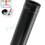Kit S/Rampant - Conduit cheminée Isolé (Duoten) hauteur utile 1,445 mètres Int./Ext. = Inox 304 / (I 304 ou Galva) laqué noir (RAL9005) - Øint/ext 100/150mm