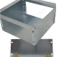 Vacu Matic - Cassette double connexion latérale long. x larg. x haut. = 323x323x160 mm avec moteur à débourrage 230 Vac 15 W raccord Ø 50 mm - pour extraction pneumatique de granulés sous un silo