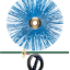 Kit 3 hérissons plats Ø 100, 150 et 200 mm (trou Ø 6 mm) avec fils haute température (<250°C ramonage conduit de poêle et VMC)