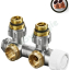 Set (tête UNI SH) Multiblock T Equerre Ø M 1/2´´ - eurocône M 3/4´´ - couleur blanc