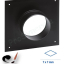 Kit raccordement arrière Pellet concentrique Ø 100/150 mm sur conduit maçonné intérieur (rajouter flexible)