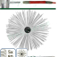 Kit de 3 Hérissons à visser Rond Polyamide Ø 80 / 111 / 125 mm (Fil Ø 0.8 mm) avec raccord Ø M5x80