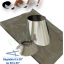 Kit S/Rampant - Conduit cheminée Isolé (Duoten) hauteur utile 1,4 mètres Int./Ext. = Inox 304 / (I 304 ou Galva) laqué noir (RAL9005) - Øint/ext 130/180mm