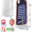 Chauffe eau sanitaire mixte Vertical Mural 80 litres (résistance électrique blindé 230V + échangeur chauffage) + kit accessoires (vase sanitaire 5 litres, groupe de sécurité, régulation et fixation)