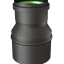 Kit raccordement arrière Pellet concentrique Ø 100/150 mm sur conduit maçonné intérieur (rajouter flexible)